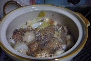 萝卜丸子炖粉丝白菜的做法步骤：9