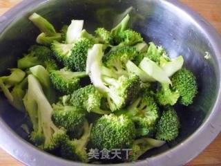 【家庭快手小炒】蚝油茭白西兰花的做法步骤：3