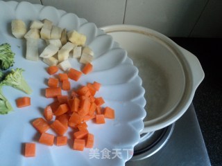 强肾壮骨润肺和胃的---【西蓝花山药粥】的做法步骤：3