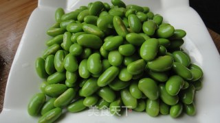 香干肉丝炒毛豆的做法步骤：2