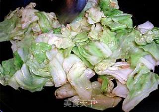 蚝油炒圆白菜的做法步骤：7