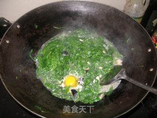 皮蛋瘦肉煮辣椒叶的做法步骤：6