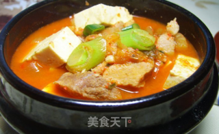 泡菜汤(辣白菜汤)的做法步骤：2