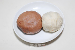 可可蜜豆双色土司（汤种）的做法步骤：7