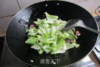 腊肉炒瓢儿白的做法步骤：6
