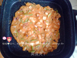 朝鲜美食—美味辣白菜饼 김치전的做法步骤：8