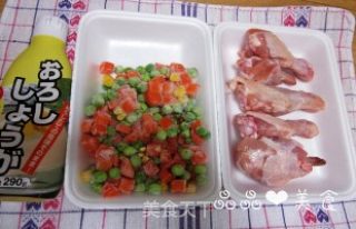 小朋友的最爱——照烧鸡饭的做法步骤：1