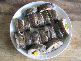 紫菜包饭——剩饭剩菜版的做法步骤：8