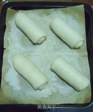 爱肉之人不可错过的双重享受----香肠肉松包的做法步骤：7