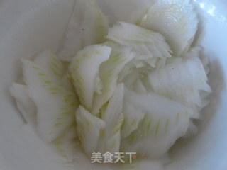 花开富贵——培根蒸白菜的做法步骤：3