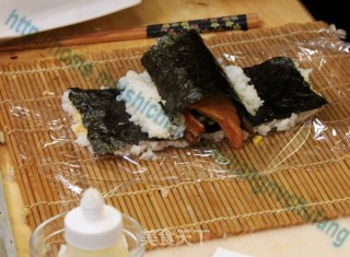 金沙甜粟米里卷的做法步骤：7