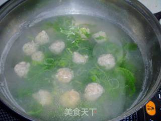 【养生汤煲】开胃消食芥菜丸子汤的做法步骤：6