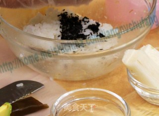 日式双色绝味海苔造型饭团的做法步骤：7