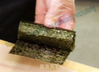 日式双色绝味海苔造型饭团的做法步骤：16