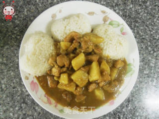 爱心咖喱鸡肉饭的做法步骤：13