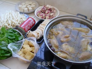 滋补药膳鸡汤火锅的做法步骤：13