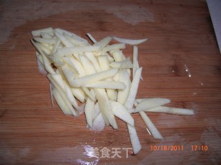 苹果鸭梨双色拌的做法步骤：1