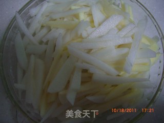 苹果鸭梨双色拌的做法步骤：4