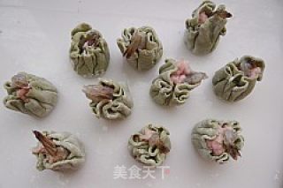 翡翠烧卖（绿茶）的做法步骤：10