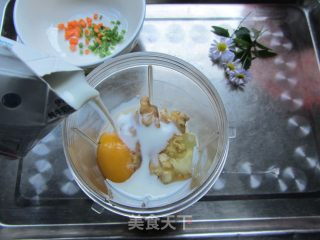 蛋奶核桃粥饭的做法步骤：4