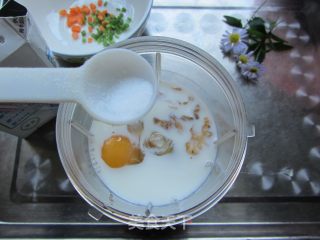 蛋奶核桃粥饭的做法步骤：5