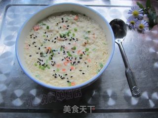 蛋奶核桃粥饭的做法步骤：9