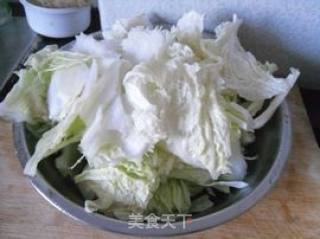 白菜炖冻豆腐的做法步骤：2