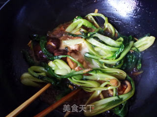 香菇油菜的做法步骤：7