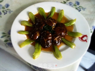 香菇油菜的做法步骤：8