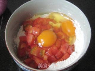 西红柿蛋饼的做法步骤：3