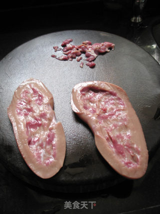 姜茸爆腰花的做法步骤：2