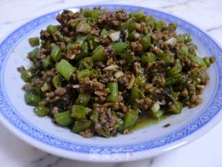 榄菜肉末四季豆的做法步骤：8