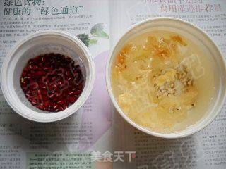 薏米红豆银耳羹的做法步骤：2