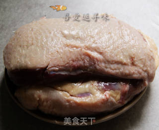 海鲜酱炒鸭肉的做法步骤：1