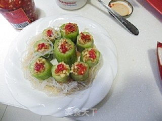蒜末粉丝蒸丝瓜的做法步骤：10