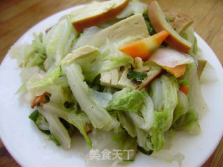 家常菜----素鸡烧白菜的做法步骤：8