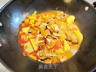 咖喱山药豆干鸡—附自制咖喱的做法步骤：19