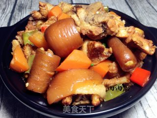 胡萝卜焖猪尾#肉肉厨的做法
