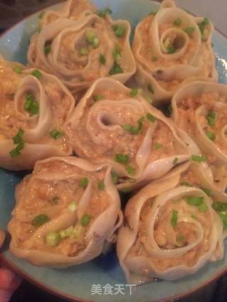 脆底玫瑰花煎饺的做法