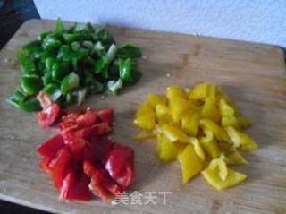 彩椒豆干丁的做法步骤：2