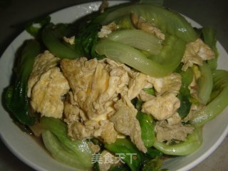 生菜炒鸡蛋的做法步骤：6