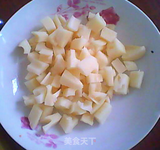 莲藕鸡丁的做法步骤：4
