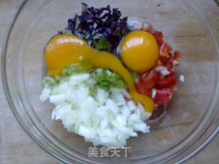 蔬菜鸡蛋饼的做法步骤：2