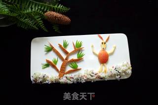 蔬菜炒饭一一松鼠拼盘的做法