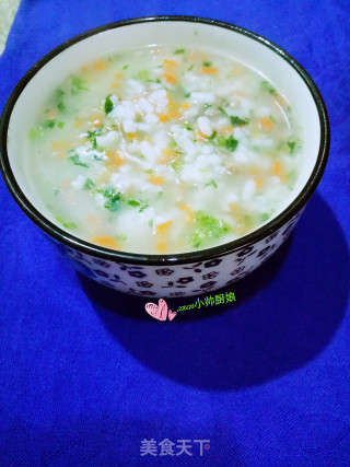 菠菜胡萝卜牛肉大米粥的做法