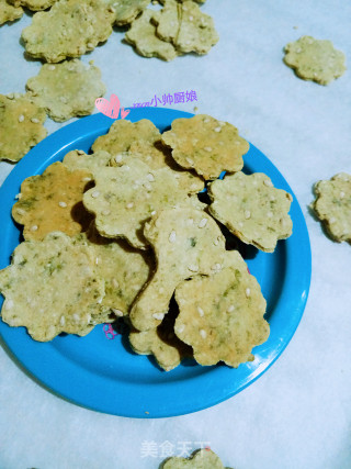 香脆海苔饼干~香脆海苔燕麦芝麻饼干的做法
