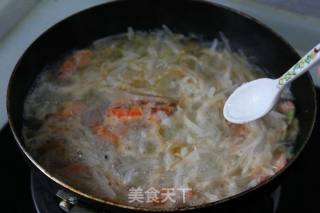 鲜虾萝卜丝汤的做法步骤：5