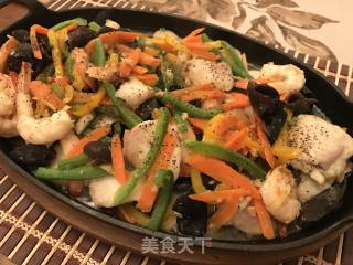 铁板海鲜的做法