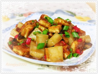 红酒浇汁冬瓜豆腐的做法