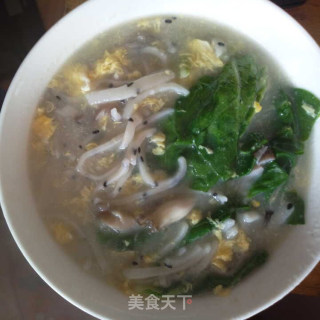 青菜平菇豆粑的做法
